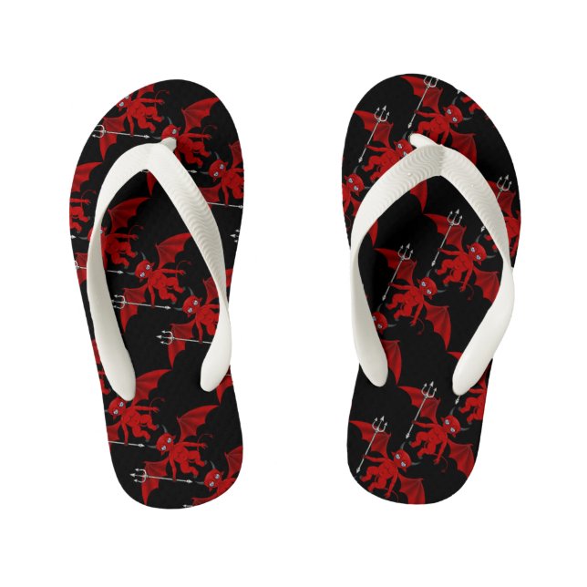 Chanclas Para Niños Little Red Devil Thunder_Cove (Plantilla)