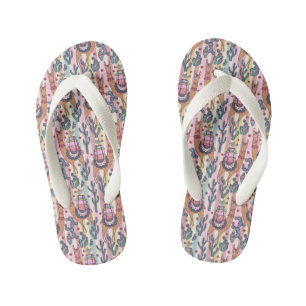 Chanclas Para Niños Llamas en el patrón de rayas