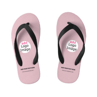Chanclas Para Niños Logo de Personalizable de Moda empresarial Rosa ro