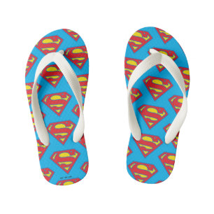 Chanclas Para Niños Logo superchica clásica con contorno azul