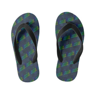 Chanclas Para Niños Logotipo colorido del nombre Alexander,