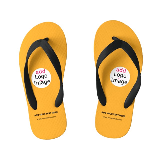 Chanclas Para Niños Logotipo personalizable de Macarrones con Queso pa (Plantilla)