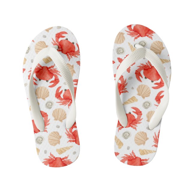 Chanclas Para Niños Los niños vuelcan flops-cangrejos (Plantilla)