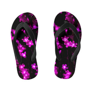 Chanclas Para Niños Luces de flores rosas brillantes