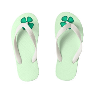 Chanclas Para Niños Lucky 4 Leaf Irish Clover green todavia
