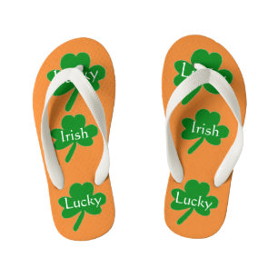 Chanclas Para Niños Lucky Irish Shamrock Flip Flops