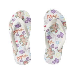 Chanclas Para Niños Magic Unicorn White. Flip Flops de niños