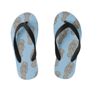 Chanclas Para Niños Manatí de bebé con ilustracion de burbujas