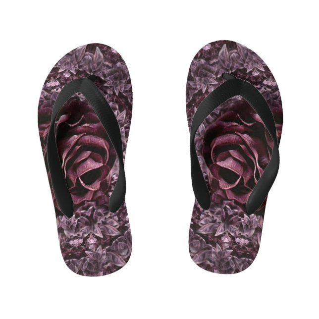 Chanclas Para Niños Mandala de rosa  (Plantilla)