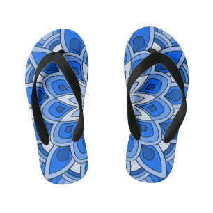 Chanclas Para Niños Mandala en azul