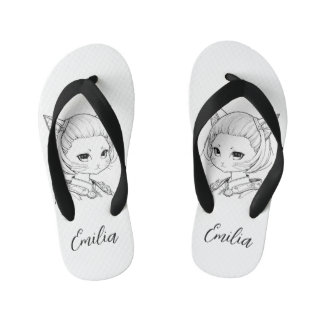 Chanclas Para Niños Manga Catgirl