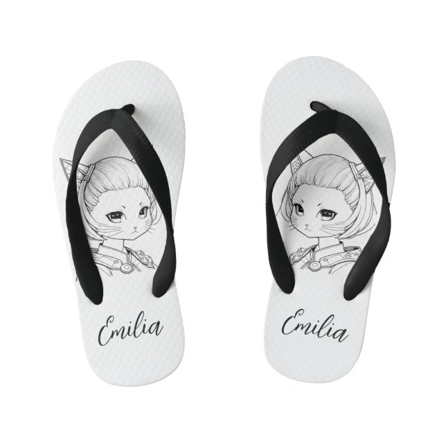 Chanclas Para Niños Manga Catgirl (Plantilla)