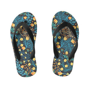 Chanclas Para Niños Mano floral dibujada: creativa sin foco