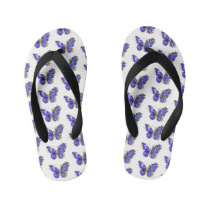 Chanclas Para Niños Mariposa Flor Zafiro