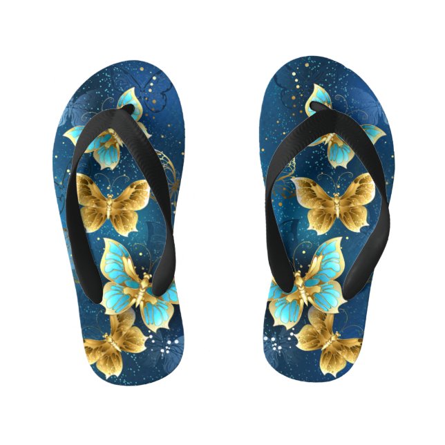 Chanclas Para Niños Mariposas doradas (Plantilla)
