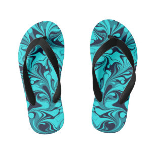 Chanclas Para Niños Mármol turquesa