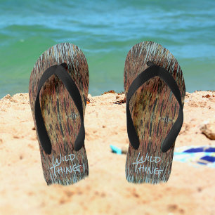 Chanclas Para Niños Marrón y azul cosa silvestre voltear flops