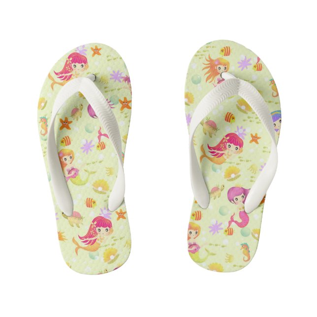 Chanclas Para Niños Mermaids Green (Plantilla)