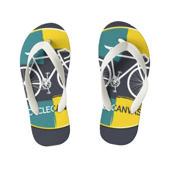 Chanclas Para Niños Minimal Bicycle Illustration –  (Plantilla)