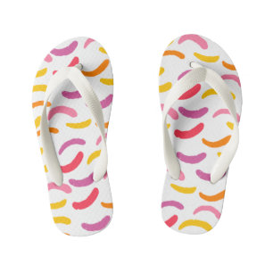 Chanclas Para Niños Moda de patrón colorido abstracto de acuarela ador