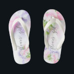 Chanclas Para Niños Moda FLORAL BODA PIMIENTA PELO Flower Girl2<br><div class="desc">Sandals para niñas de flores para hacer coincidir la colección - Boda de Moda floral Sweet Peas en rosa y lavanda con bonito caligrafía y fuentes modernas</div>