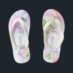 Chanclas Para Niños Moda FLORAL BODA PIMIENTA PELO Flower Girl2<br><div class="desc">Sandals para niñas de flores para hacer coincidir la colección - Boda de Moda floral Sweet Peas en rosa y lavanda con bonito caligrafía y fuentes modernas</div>