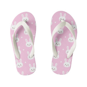 Chanclas Para Niños Modelo de conejito personalizado fino rosado