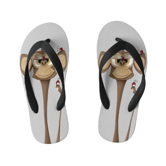 Chanclas Para Niños Mono tonto y Ladybugs (Plantilla)