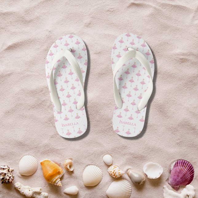 Chanclas Para Niños Monograma de bailarina de bailarina princesa de ch (Subido por el creador)