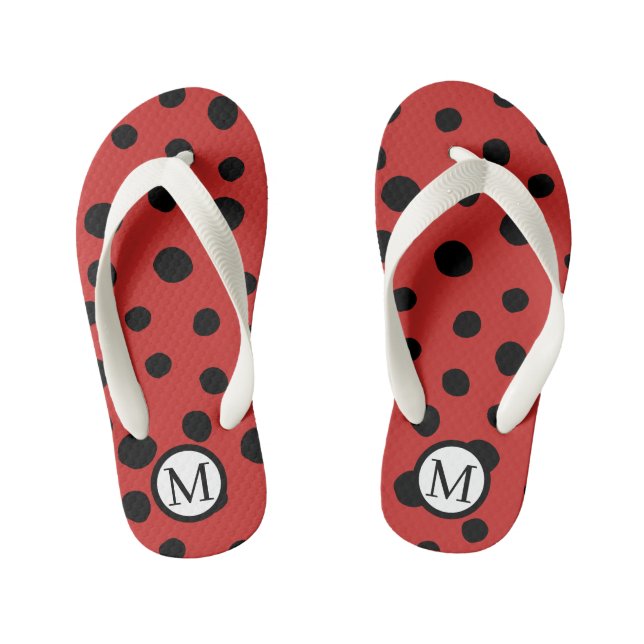 Chanclas Para Niños Monograma de insecto de labios ⎢ niños Flip Flops (Plantilla)