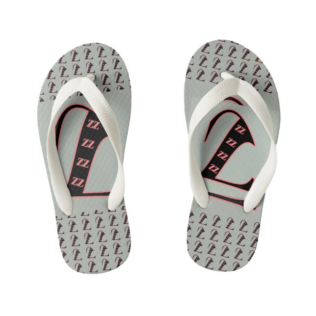 Chanclas Para Niños Monograma Z Niños Flip Flops (Plantilla)
