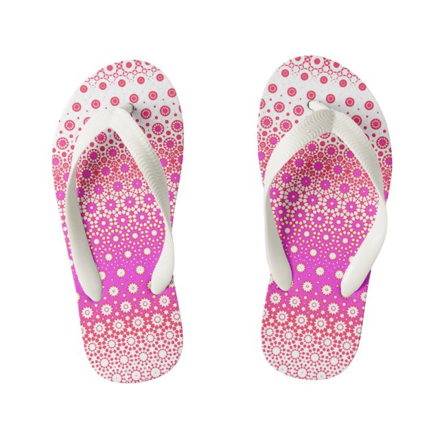 Chanclas Para Niños Mosaico rosa y rojo (Plantilla)