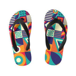 Chanclas Para Niños Muestra formas geométricas abstractas, patrón sin 