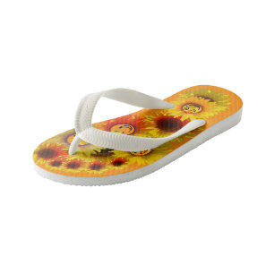 Chanclas Para Niños Naranja Oscuro Toddler Unisex Flip Flops de giraso