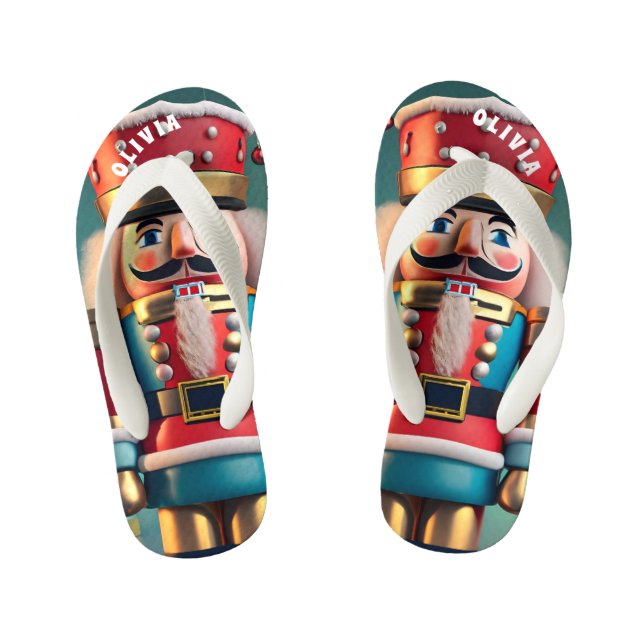 Chanclas Para Niños Navidades de desnudos personalizados (Plantilla)