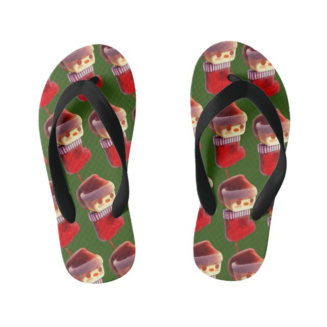 Chanclas Para Niños Navidades de pie (Plantilla)