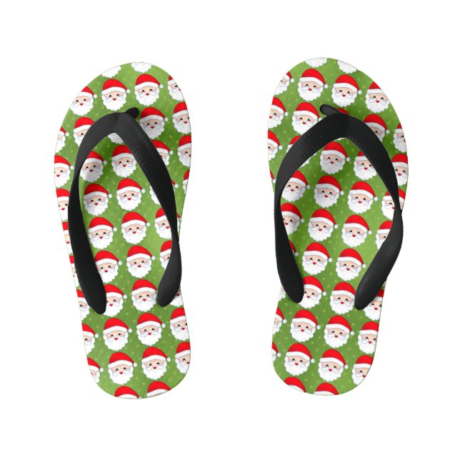 Chanclas Para Niños Navidades de Santa Flip Flops, niños de flip Flops (Plantilla)
