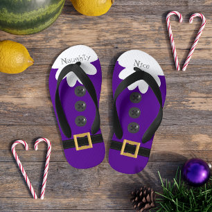 Chanclas Para Niños Navidades en julio de traviesa morada o festividad