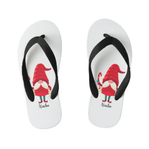 Chanclas Para Niños Navidades Gnome Llevando Un Cañón De Velas