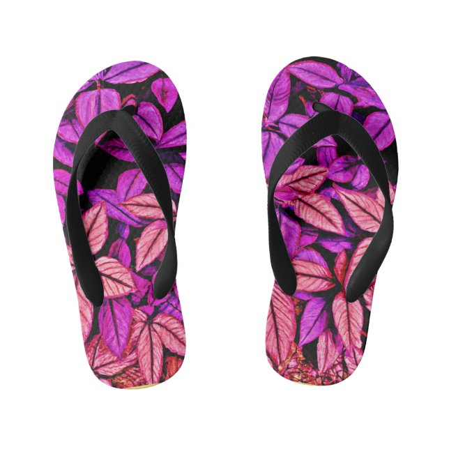 Chanclas Para Niños Neon Leaves Wonders (Plantilla)