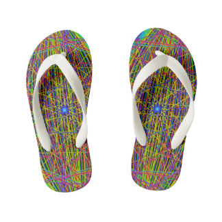 Chanclas Para Niños Neon Web Fractal