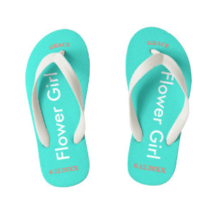 Chanclas Para Niños Niña Flor NOMBRE Turquesa