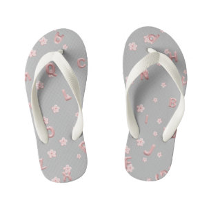Chanclas Para Niños Niños cortos ABC Flor alfabeta Escuela infantil