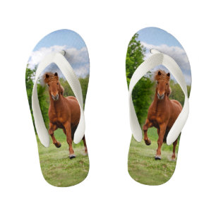 Chanclas Para Niños Niños divertidos de los amantes del caballo de la