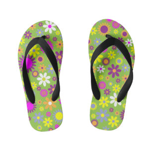 Chanclas Para Niños Niños florales coloridos Flip Flops
