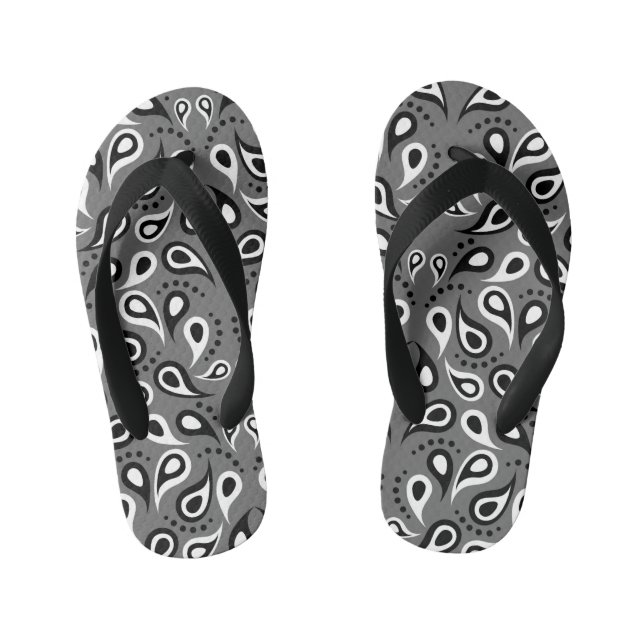 Chanclas Para Niños niños paisley grises flip flacks (Plantilla)
