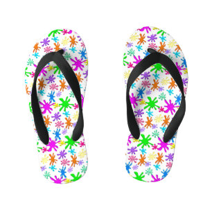 Chanclas Para Niños Niños Personalizado Paint Splash Flip Flops