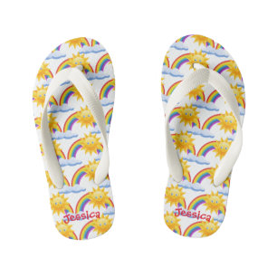 Chanclas Para Niños Niños personalizados Arcoiris Flip Flops