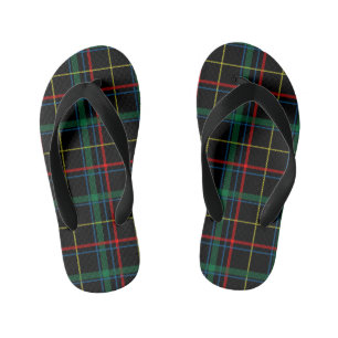 Chanclas Para Niños niños tartán de platillos flip flings