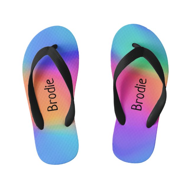 Chanclas Para Niños Niños vivos Holográficos personalizados Flip Flops (Plantilla)